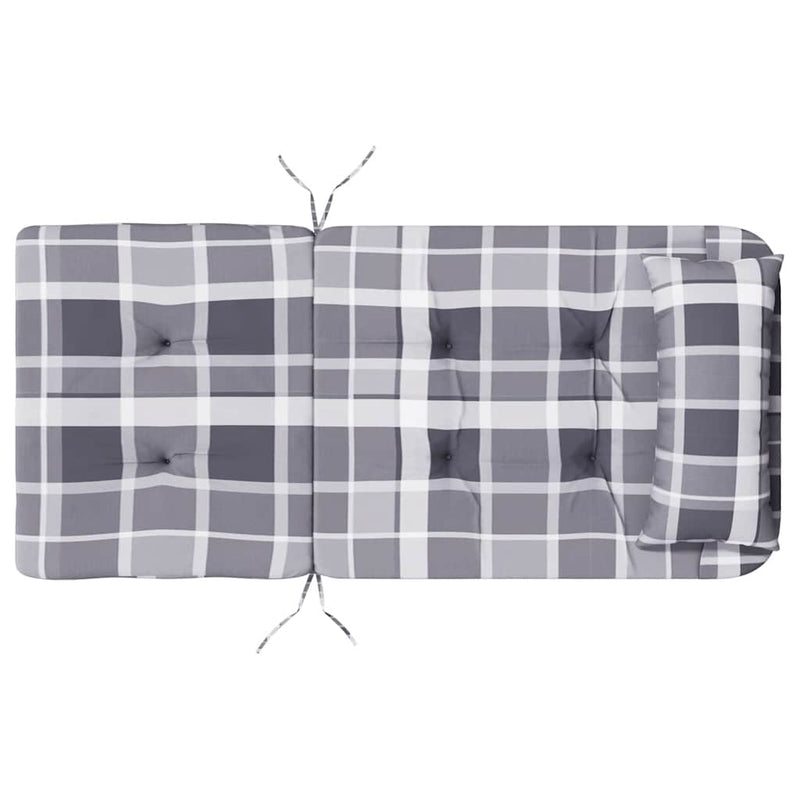 Perne scaun Adirondack, 2 buc, gri, careuri, textil oxford