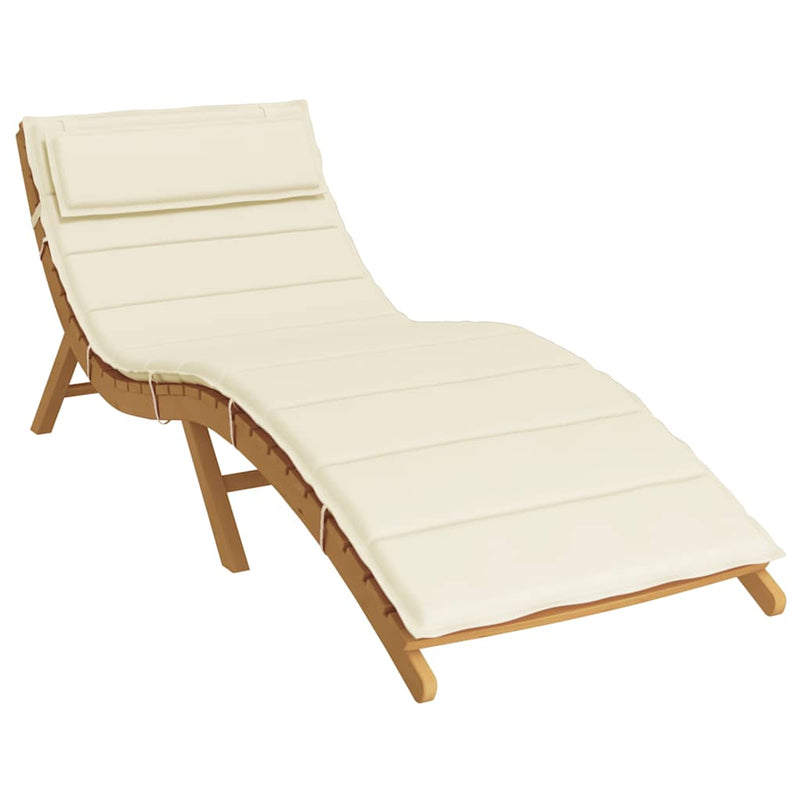 Pernă de șezlong, crem, 180x60x4 cm, textil Oxford
