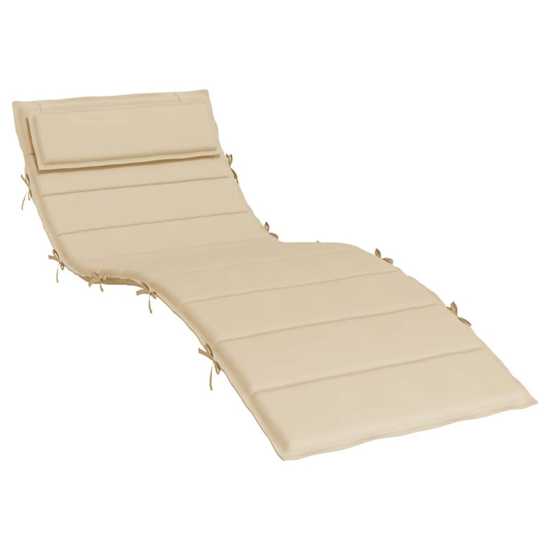 Pernă de șezlong, bej, 180x60x4 cm, textil Oxford