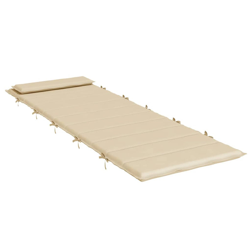 Pernă de șezlong, bej, 180x60x4 cm, textil Oxford
