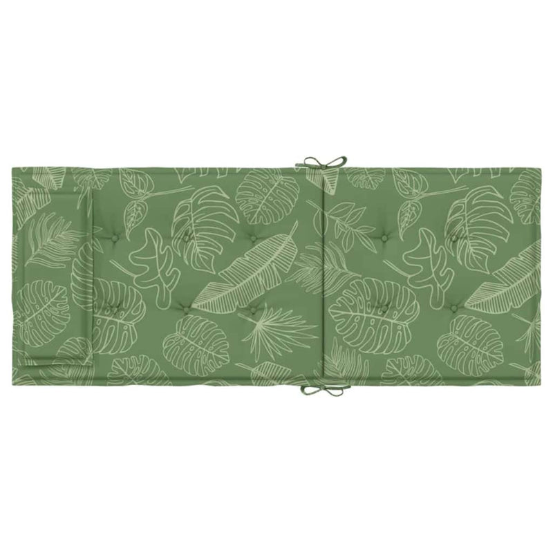 Perne de scaun spătar înalt, 4 buc, model frunze, textil Oxford
