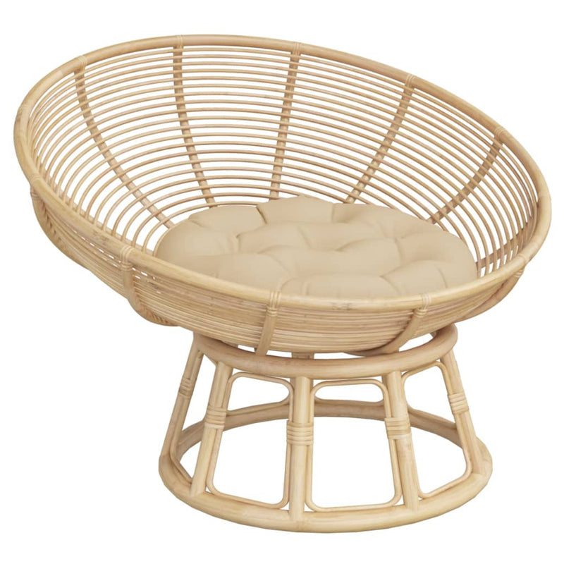 Pernă rotundă bej, Ø 60 x11 cm, țesătură Oxford