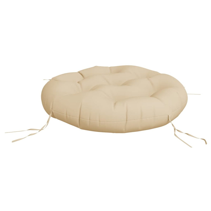 Pernă rotundă bej, Ø 60 x11 cm, țesătură Oxford