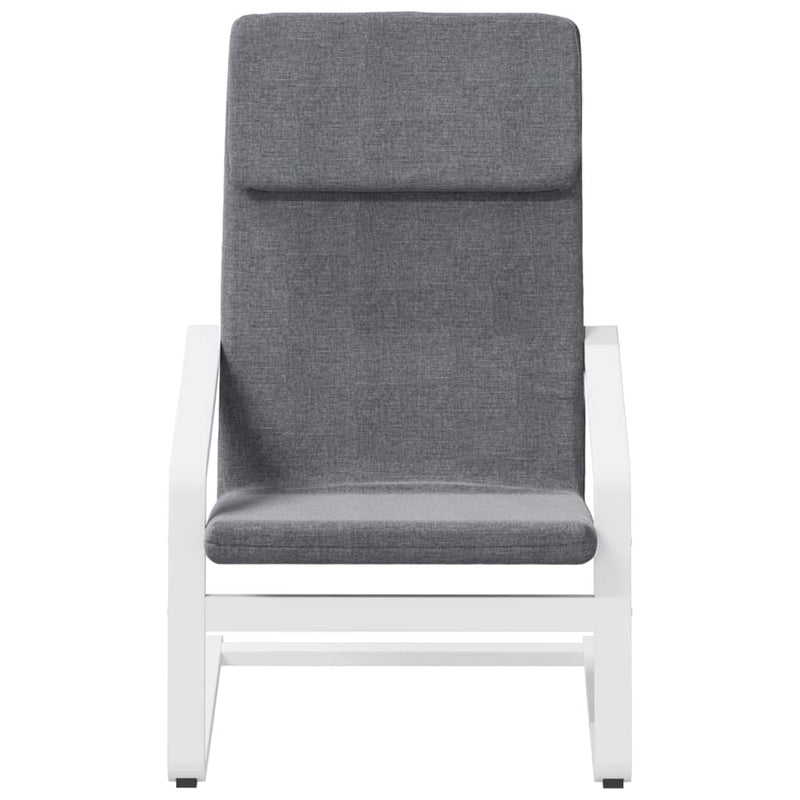 Scaun de relaxare cu taburet, gri deschis, textil