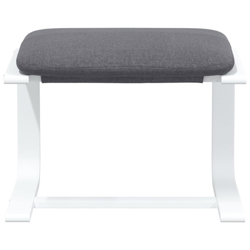 Scaun de relaxare cu taburet, gri deschis, textil