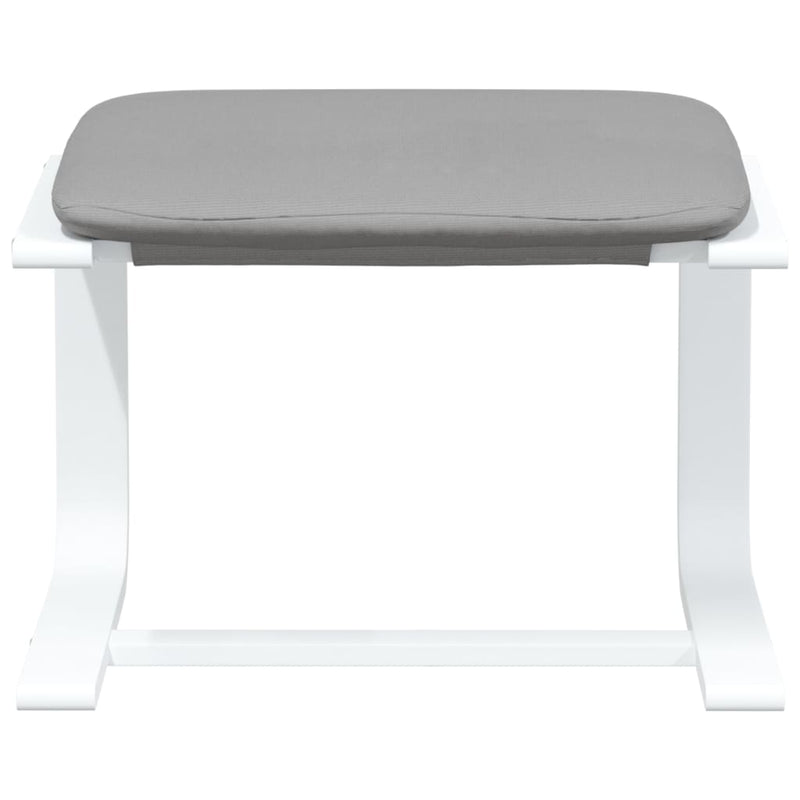 Scaun de relaxare cu taburet, gri deschis, textil