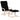 Scaun de relaxare cu taburet, negru, textil