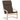 Scaun de relaxare cu taburet, maro închis, material textil