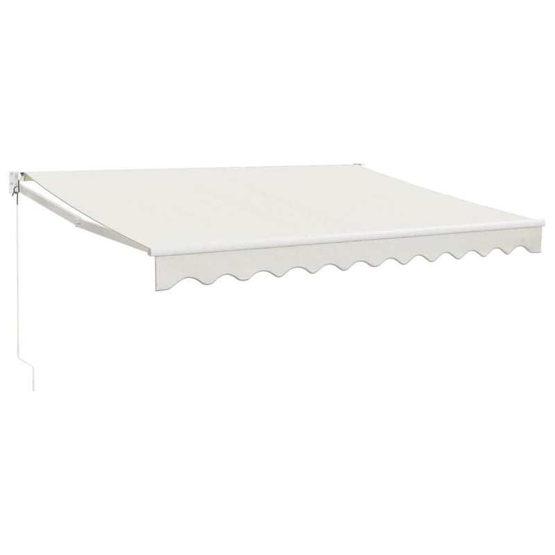 Copertină retractabilă, crem, 3,5x2,5 m, textil și aluminiu