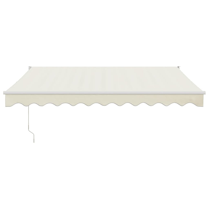 Copertină retractabilă, crem, 3,5x2,5 m, textil și aluminiu