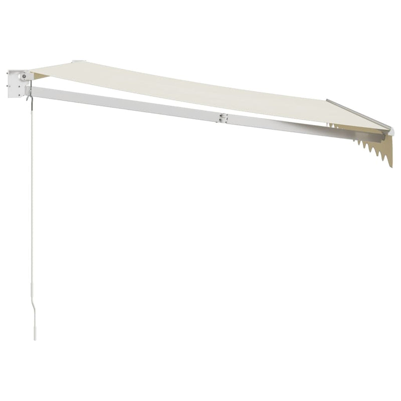 Copertină retractabilă, crem, 3,5x2,5 m, textil și aluminiu