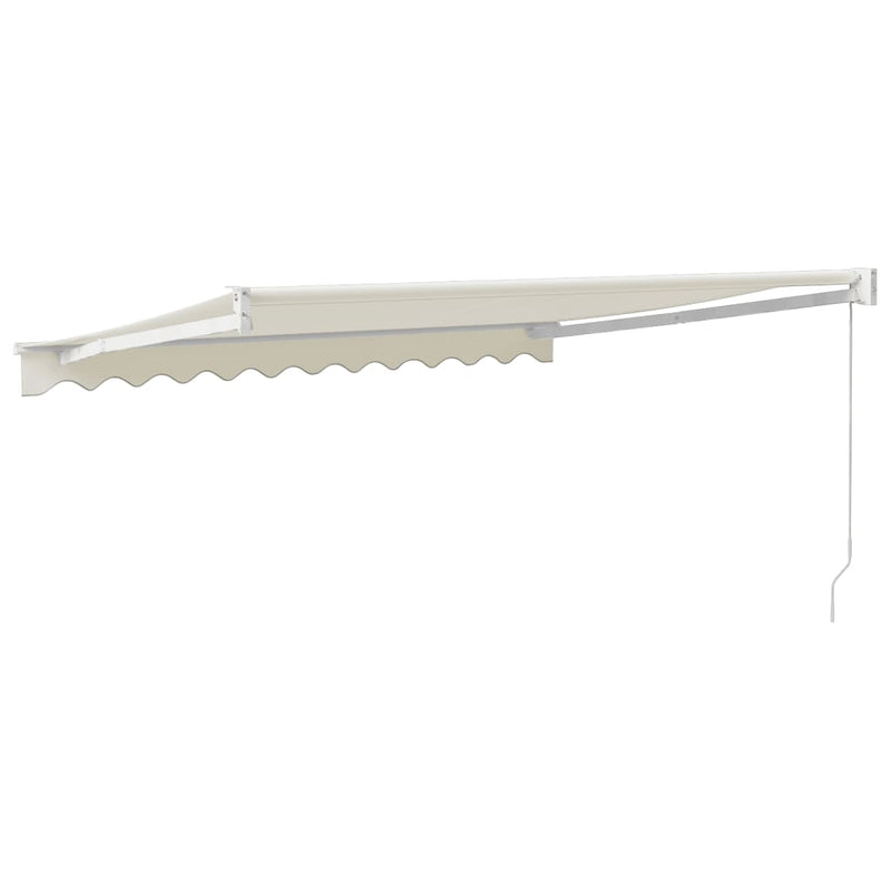 Copertină retractabilă, crem, 3,5x2,5 m, textil și aluminiu