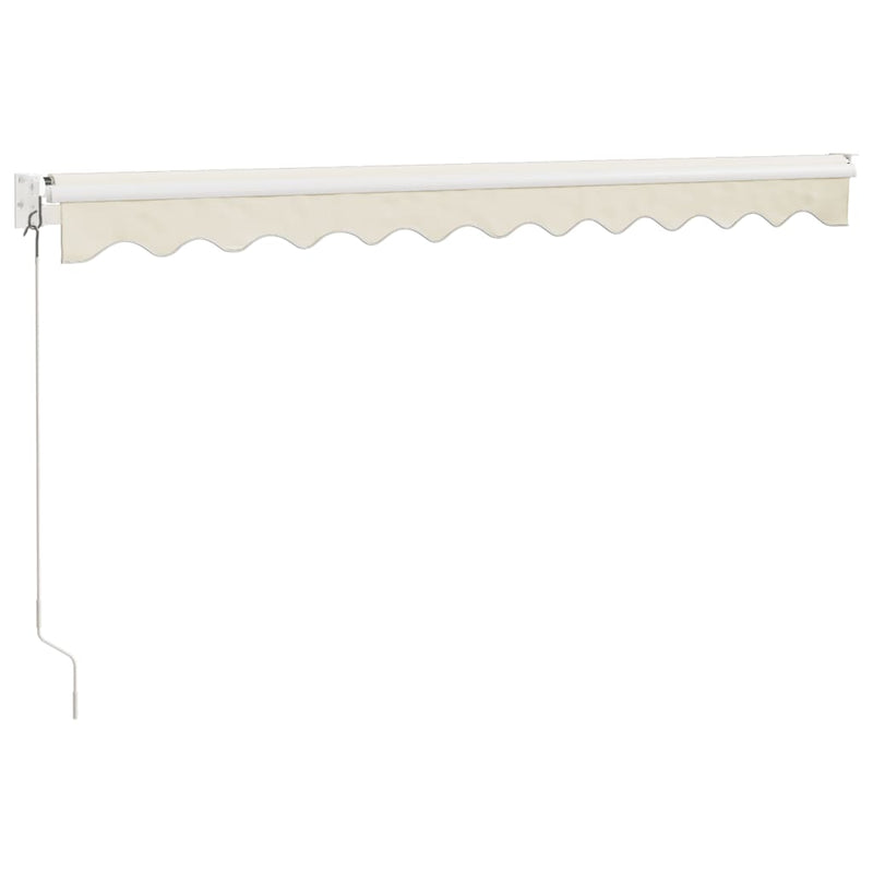 Copertină retractabilă, crem, 3,5x2,5 m, textil și aluminiu