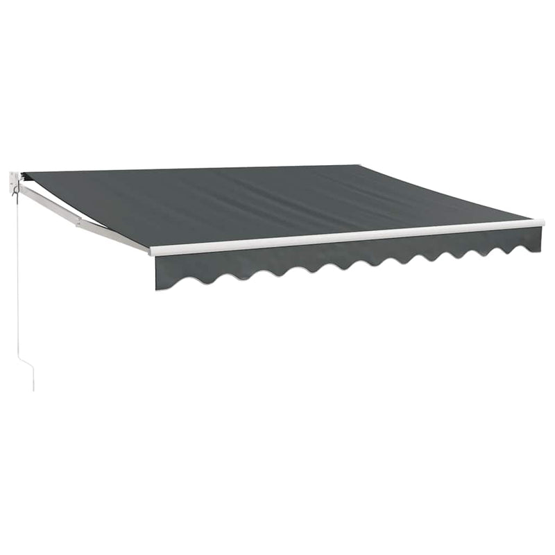 Copertină retractabilă, antracit, 3,5x2,5 m, textil și aluminiu