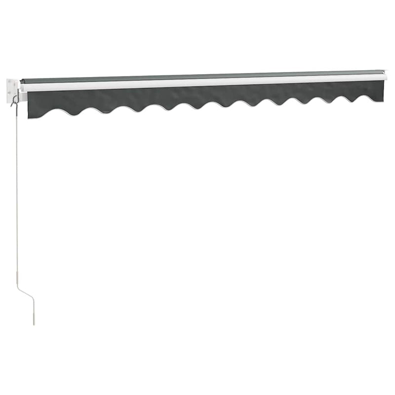 Copertină retractabilă, antracit, 3,5x2,5 m, textil și aluminiu