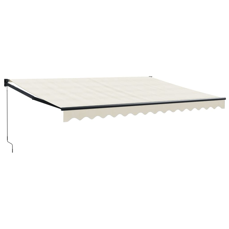 Copertină retractabilă, crem, 4,5x3 m, textil și aluminiu
