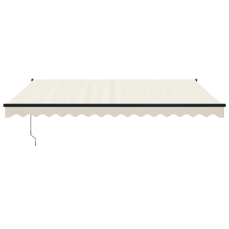 Copertină retractabilă, crem, 4,5x3 m, textil și aluminiu
