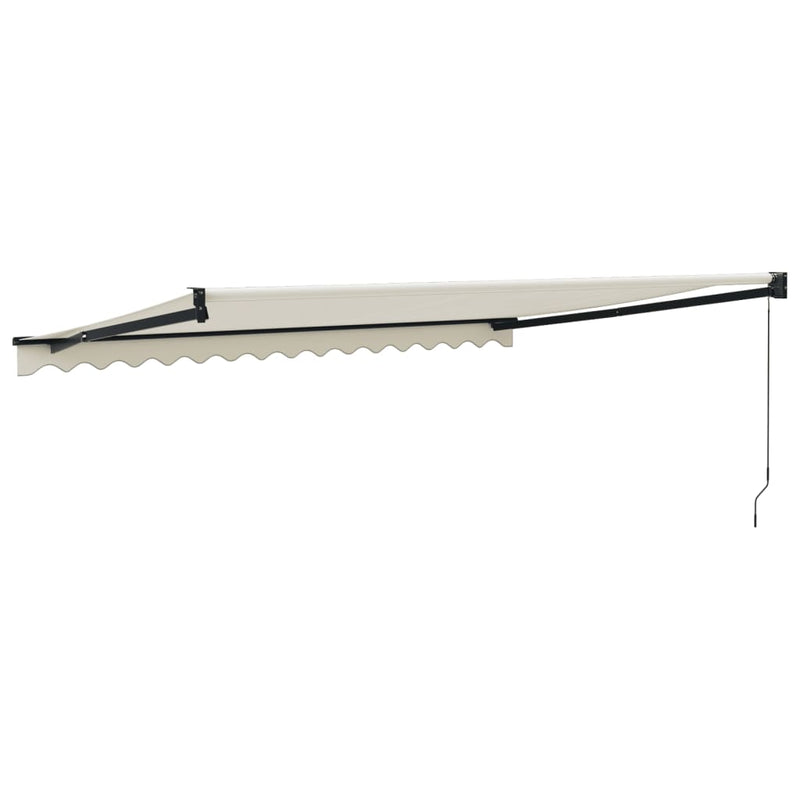Copertină retractabilă, crem, 4,5x3 m, textil și aluminiu