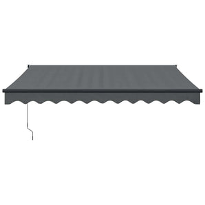 Copertină retractabilă, antracit, 3,5x2,5 m, textil și aluminiu