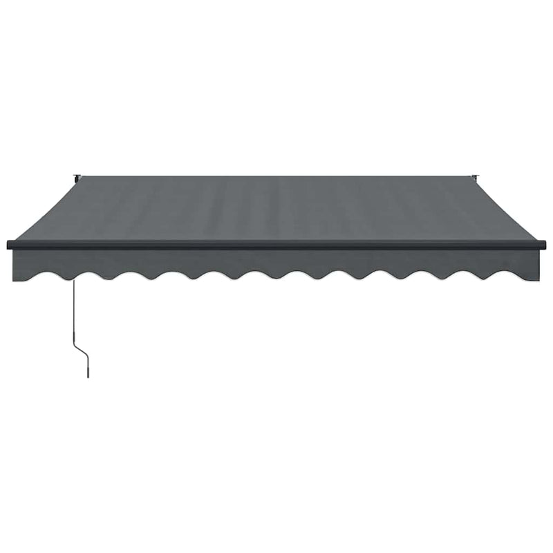 Copertină retractabilă, antracit, 3,5x2,5 m, textil și aluminiu