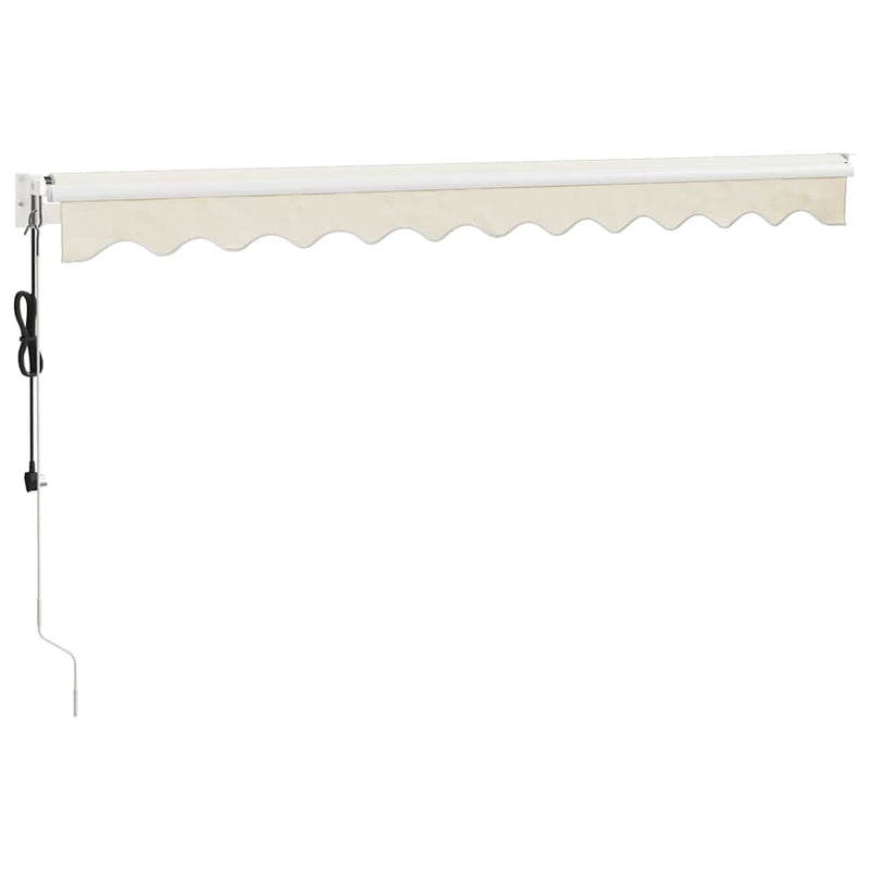 Copertină retractabilă Crem cu Cadru Alb 3 x 2,5 m