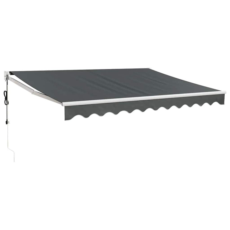Copertină retractabilă Antracit cu Cadru Alb 3,5 x 2,5 m