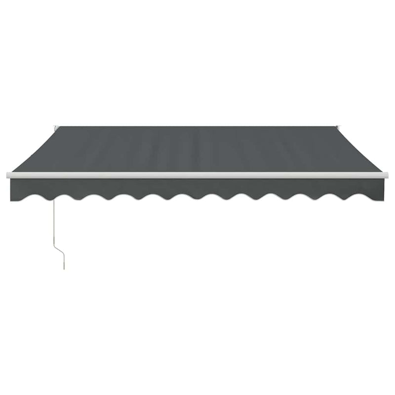 Copertină retractabilă Antracit cu Cadru Alb 3,5 x 2,5 m