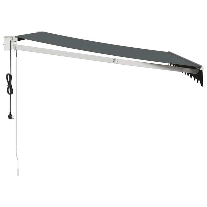 Copertină retractabilă Antracit cu Cadru Alb 3,5 x 2,5 m