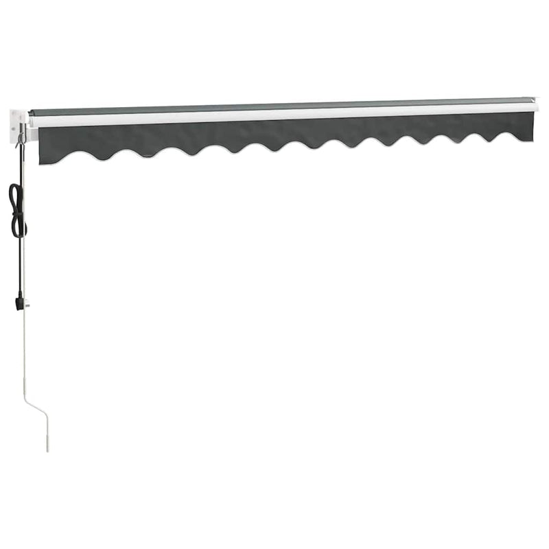 Copertină retractabilă Antracit cu Cadru Alb 3,5 x 2,5 m