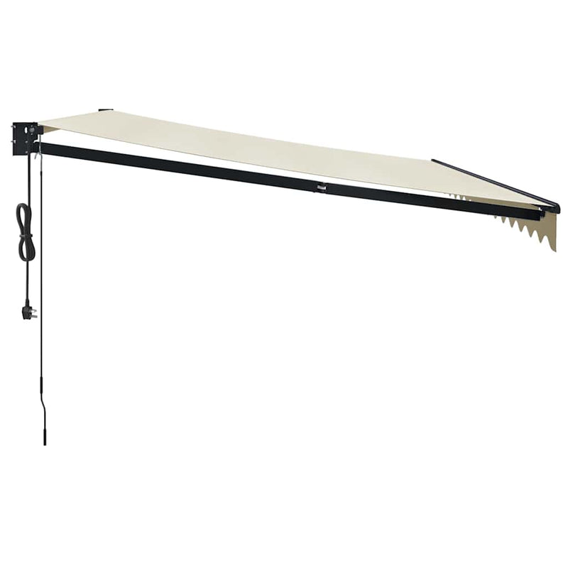 Copertină retractabilă Crem cu Cadru Antracit 4 × 3 m