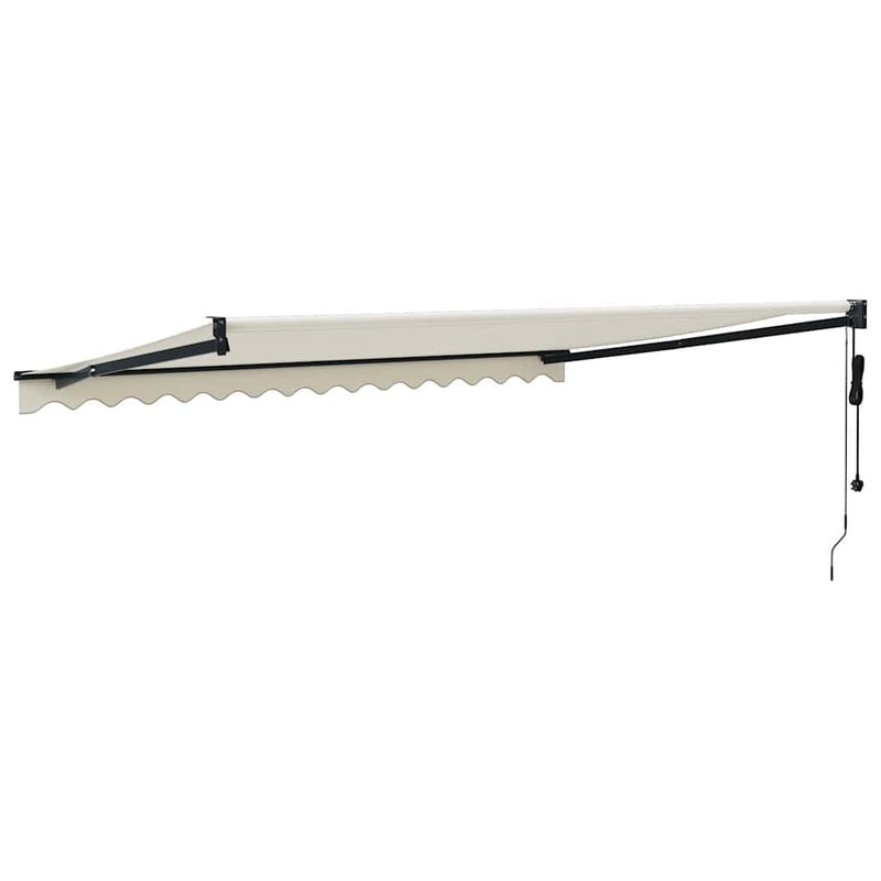 Copertină retractabilă Crem cu Cadru Antracit 4 × 3 m