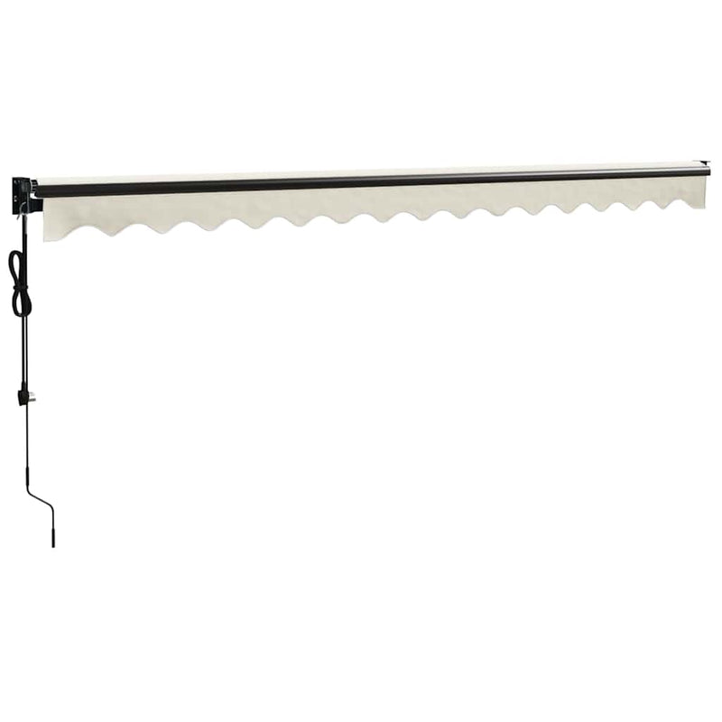 Copertină retractabilă Crem cu Cadru Antracit 4 × 3 m