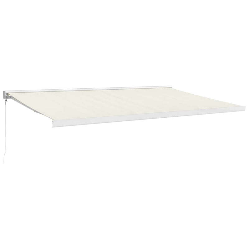 Copertină retractabilă Crem cu Cadru Alb 5 x 3 m