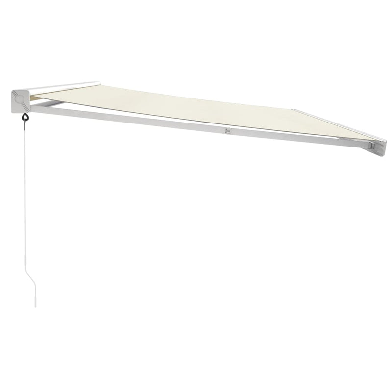 Copertină retractabilă Crem cu Cadru Alb 5 x 3 m