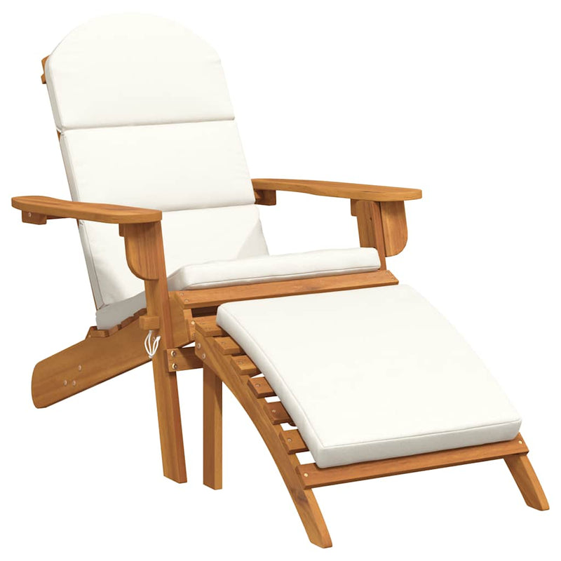Scaun de grădină Adirondack & suport picioare lemn masiv acacia