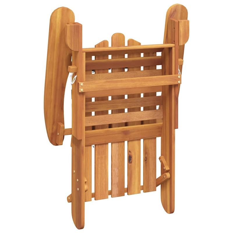 Scaun de grădină Adirondack & suport picioare lemn masiv acacia