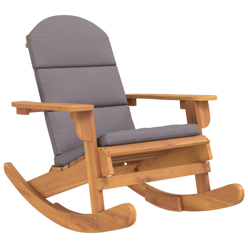 Scaun de grădină Adirondack cu perne, lemn masiv acacia