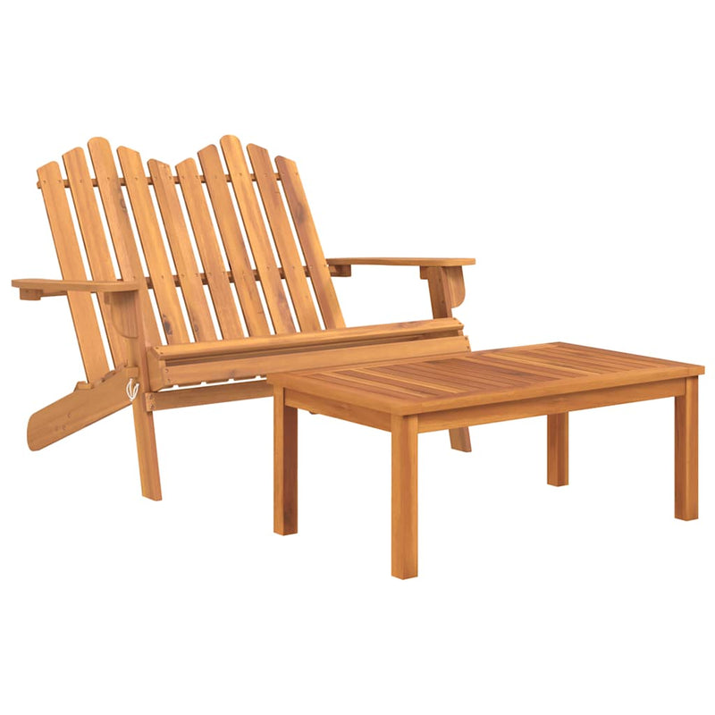 Set mobilier de grădină Adirondack, 2 piese, lemn masiv acacia
