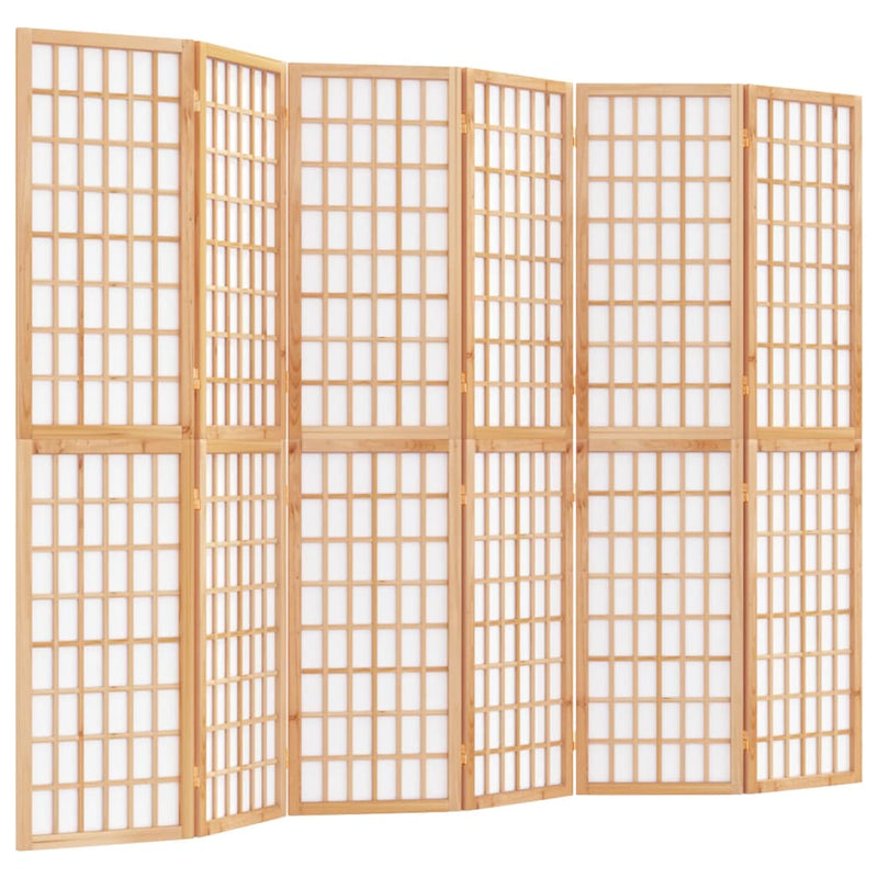 Paravan pliabil de cameră, 6 panouri, 240x170 cm, stil japonez
