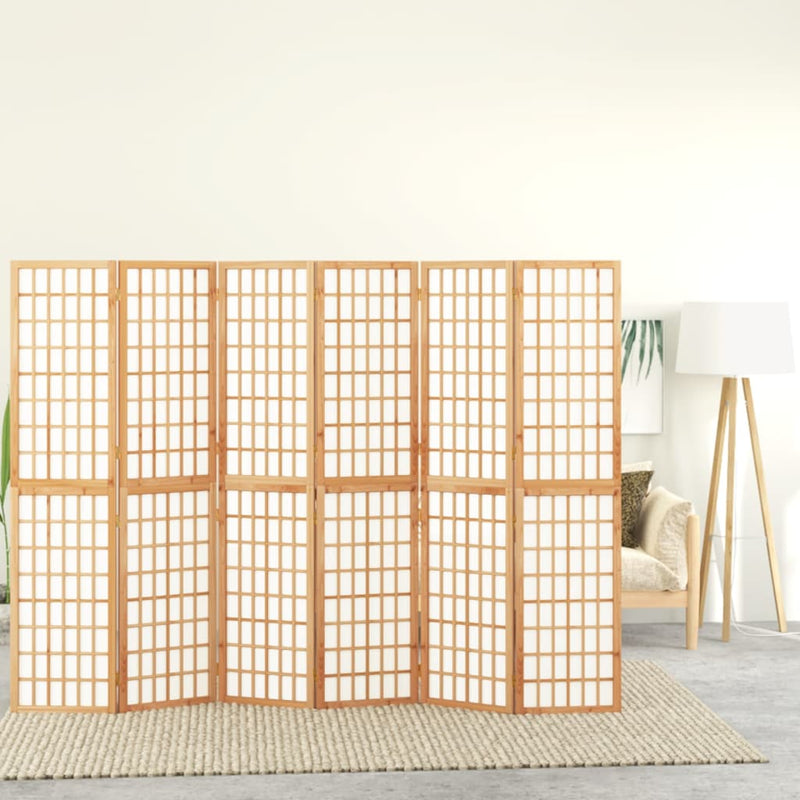 Paravan pliabil de cameră, 6 panouri, 240x170 cm, stil japonez