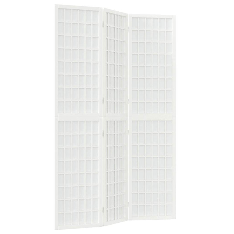 Paravan pliabil de cameră 3 panouri alb 120x170 cm stil japonez
