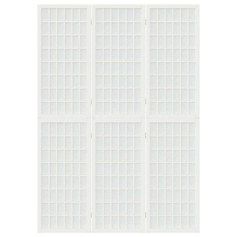 Paravan pliabil de cameră 3 panouri alb 120x170 cm stil japonez