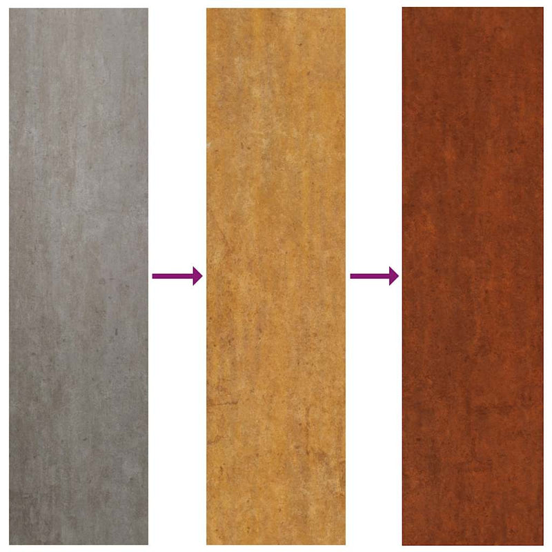Decor perete de grădină 55x55 cm, design maur, oțel Corten
