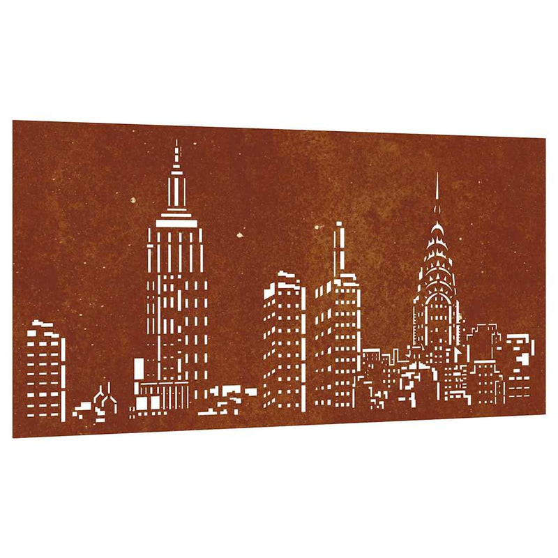 Decor perete de grădină 105x55 cm design orizont oțel Corten