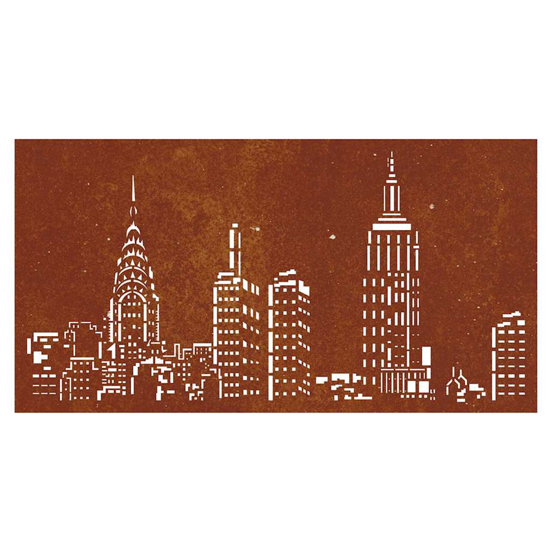 Decor perete de grădină 105x55 cm design orizont oțel Corten