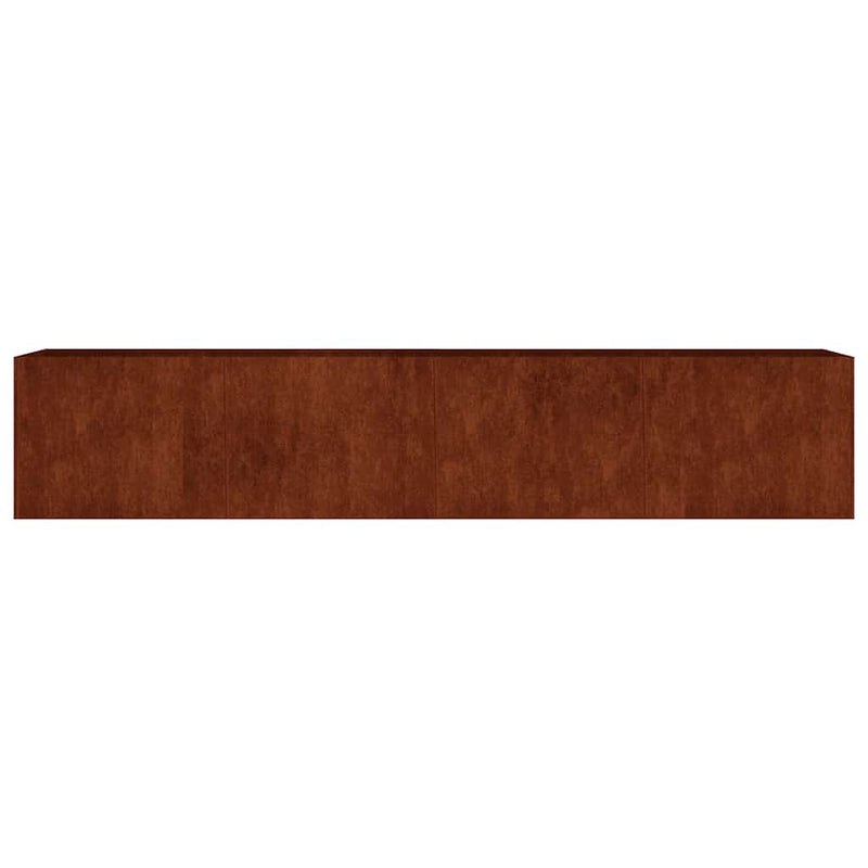Strat înălțat de grădină, 200x40x40 cm, oțel corten