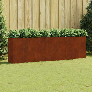 Strat înălțat de grădină, 280x40x80 cm, oțel corten