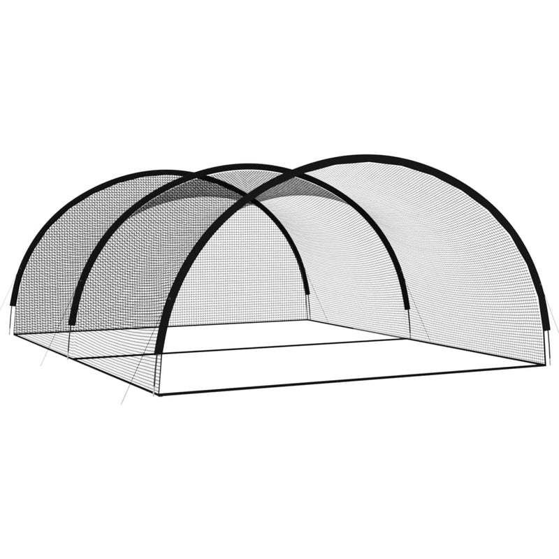 Țarc plasă de lovituri baseball negru 600x400x250 cm poliester