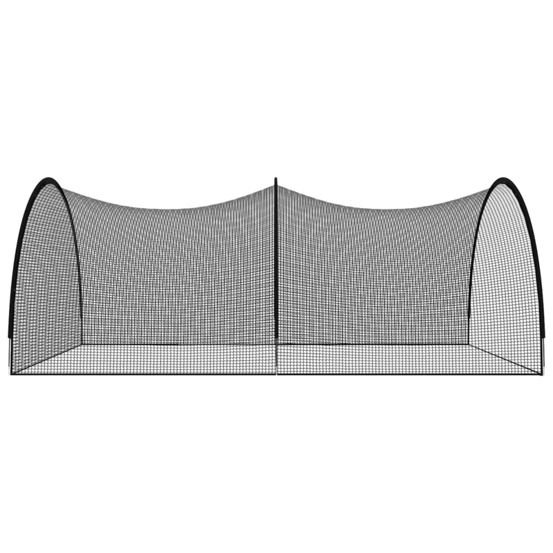 Țarc plasă de lovituri baseball negru 600x400x250 cm poliester