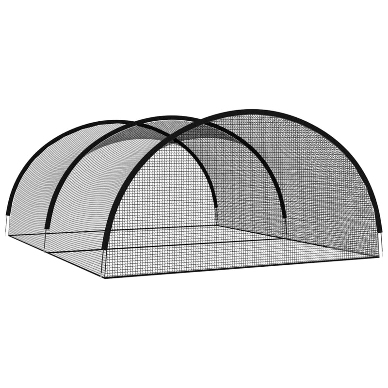Țarc plasă de lovituri baseball negru 600x400x250 cm poliester